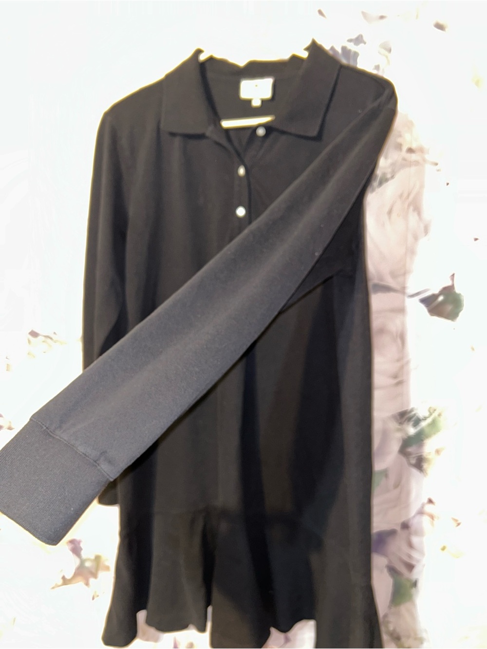 Tuckernuck Long Sleeve Pique May Polo Dress Womens XXL Black Cotton Preppy - Picture 3 of 5